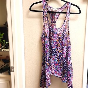 Tramp Women's Sheer Floral Tank Top